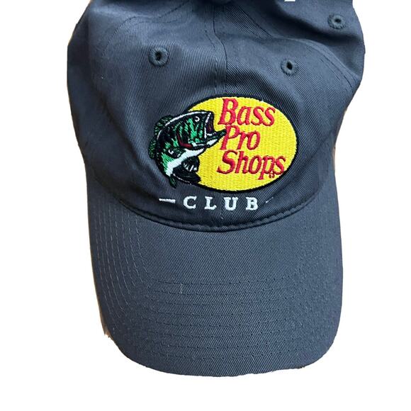 Bass Pro Shops Gray Outdoor Fishing Adjustable Snapback Dad Hat - Picture 1 of 4